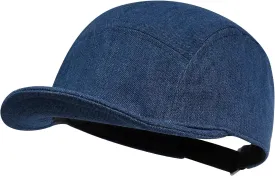 Croogo 5 Panel Baseball Cap Short Brim Caps Denim Cotton Trucker Hats Classic Cityboy Biker Board Cap Soft Flat Bill Dad Hats