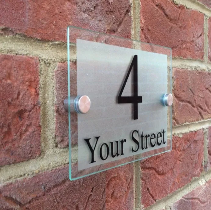 Custom Acrylic Address Plaque - Modern House Number Sign - Personalized House Number Plaque - Housewarming Gift - Outdoor Street Porch Sign