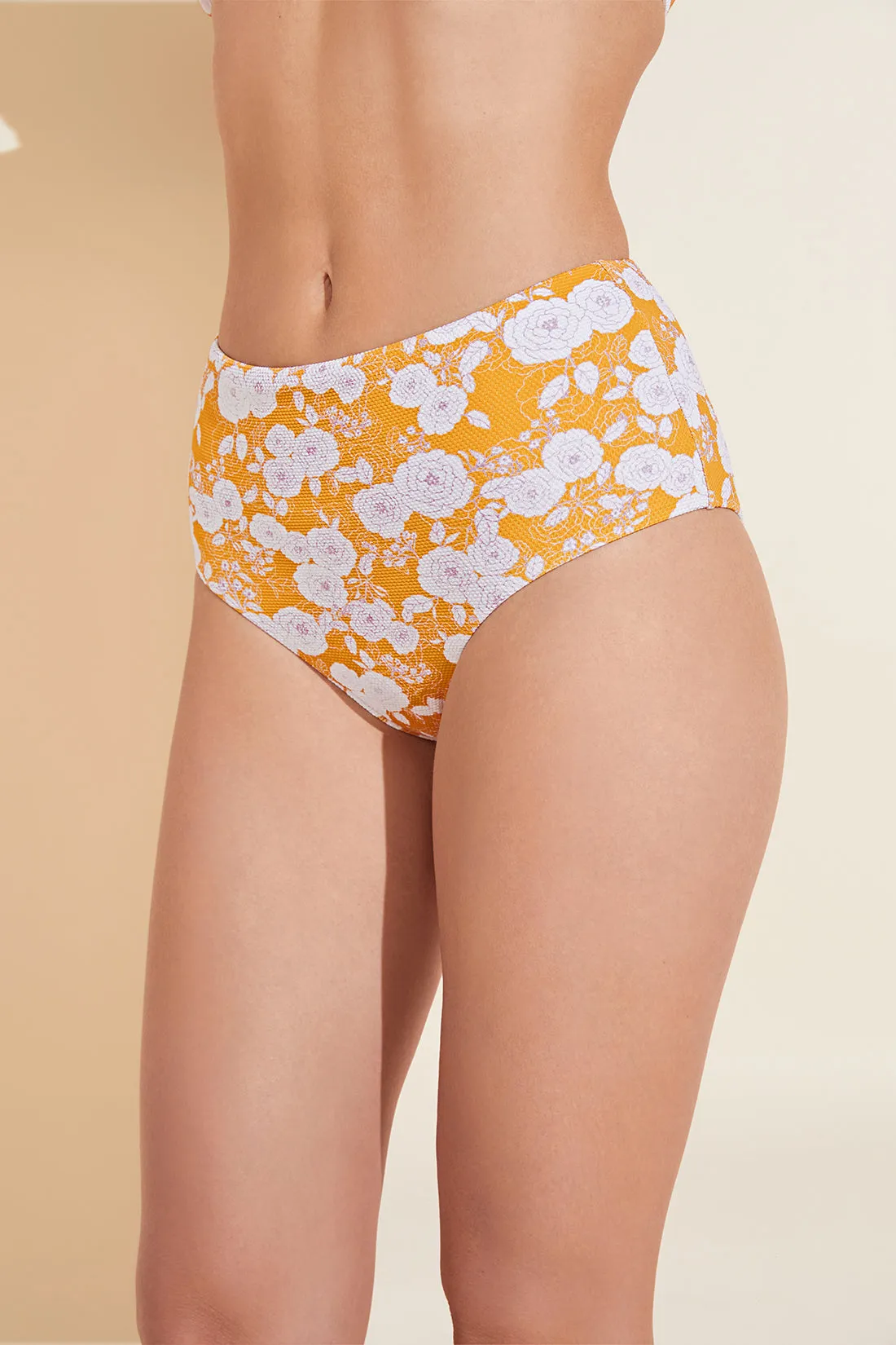 Dita Printed Textured Bikini Bottom