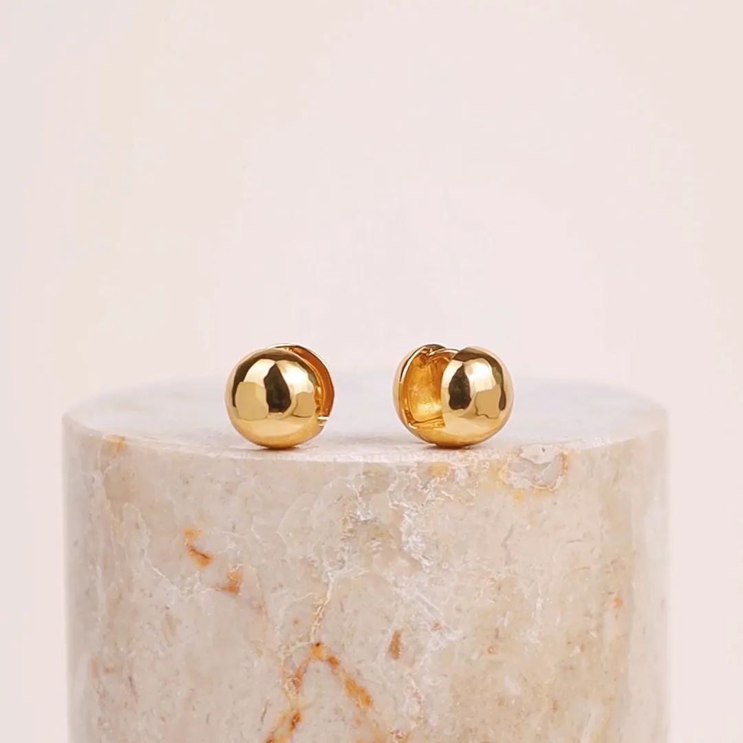 Dome Gold 11mm Earrings