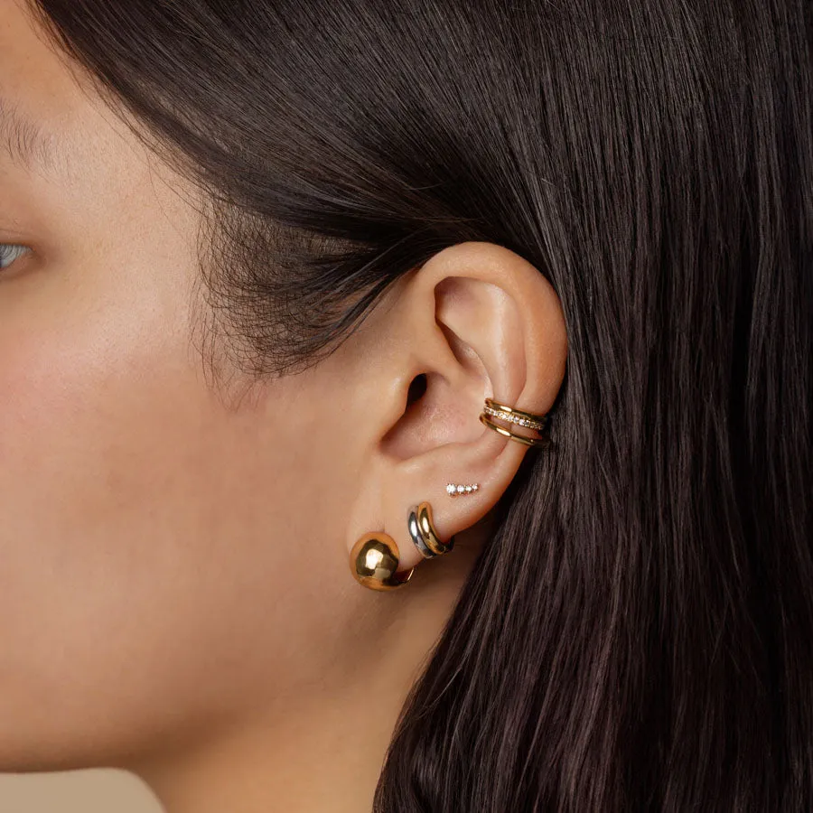 Dome Gold 11mm Earrings
