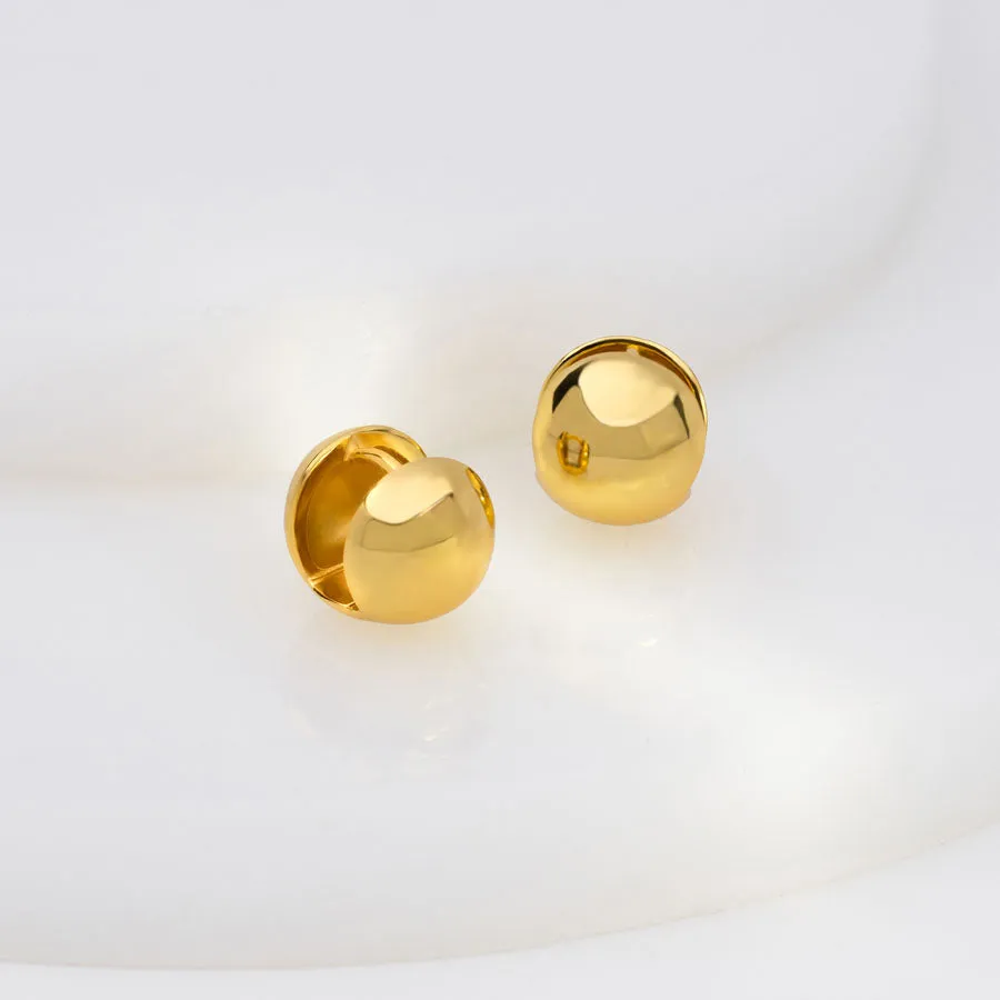 Dome Gold 11mm Earrings