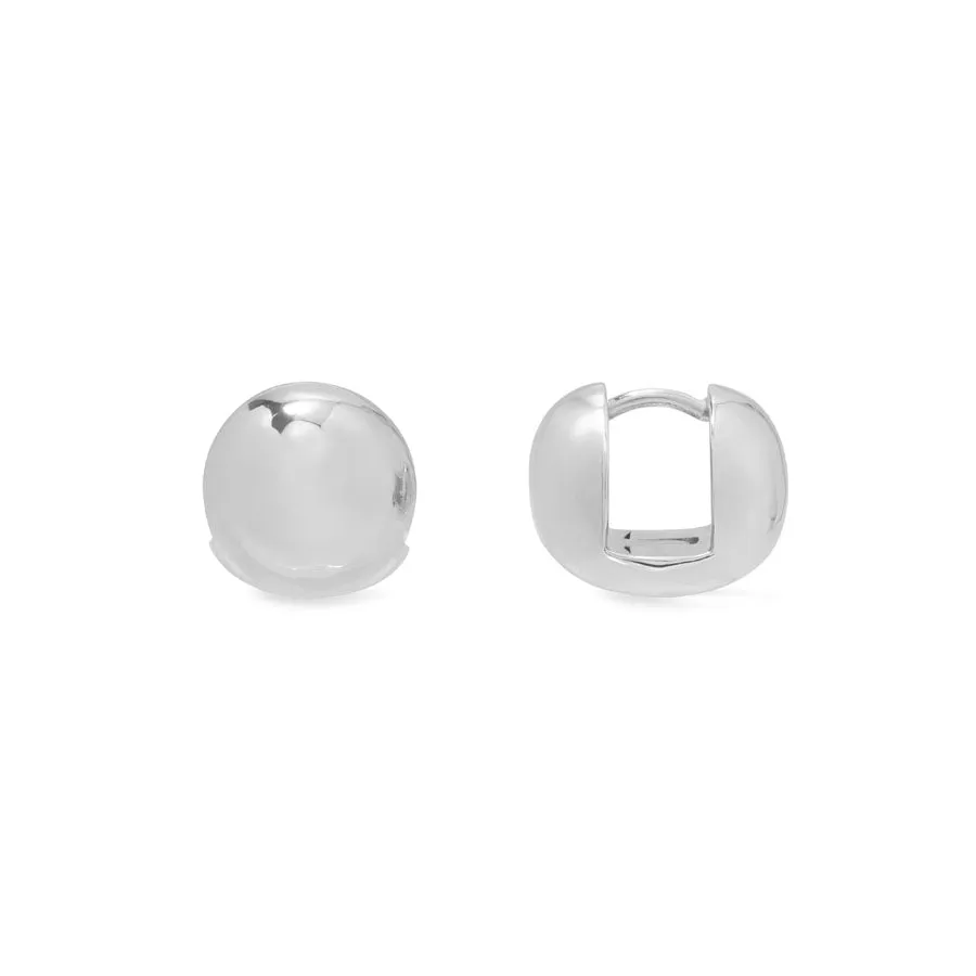 Dome Silver 11mm Earrings