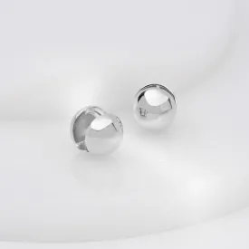 Dome Silver 11mm Earrings