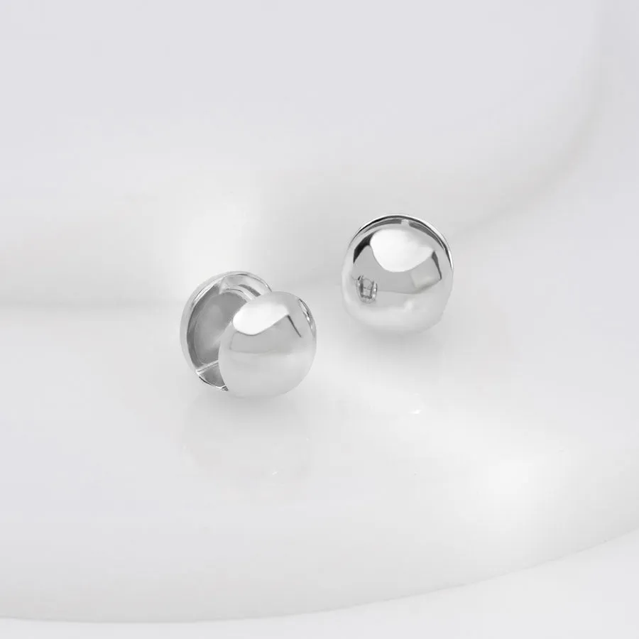 Dome Silver 11mm Earrings