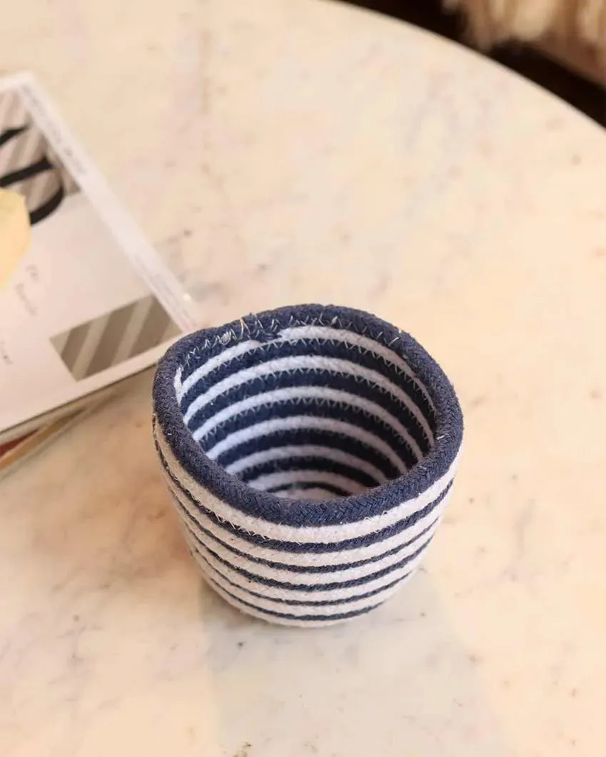 Dual Lines Planter/ Storage Basket | 4 x 4 inches