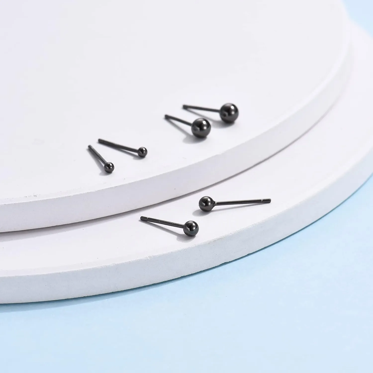 EPIRORA Sterling Silver Stud Earrings for Women- 3 Pairs Tiny Ball Stud Earrings Round CZ Cubic Zirconia Earrings Pearl Earrings Set Cartilage Small Tragus Earrings(2mm,3mm,4mm)