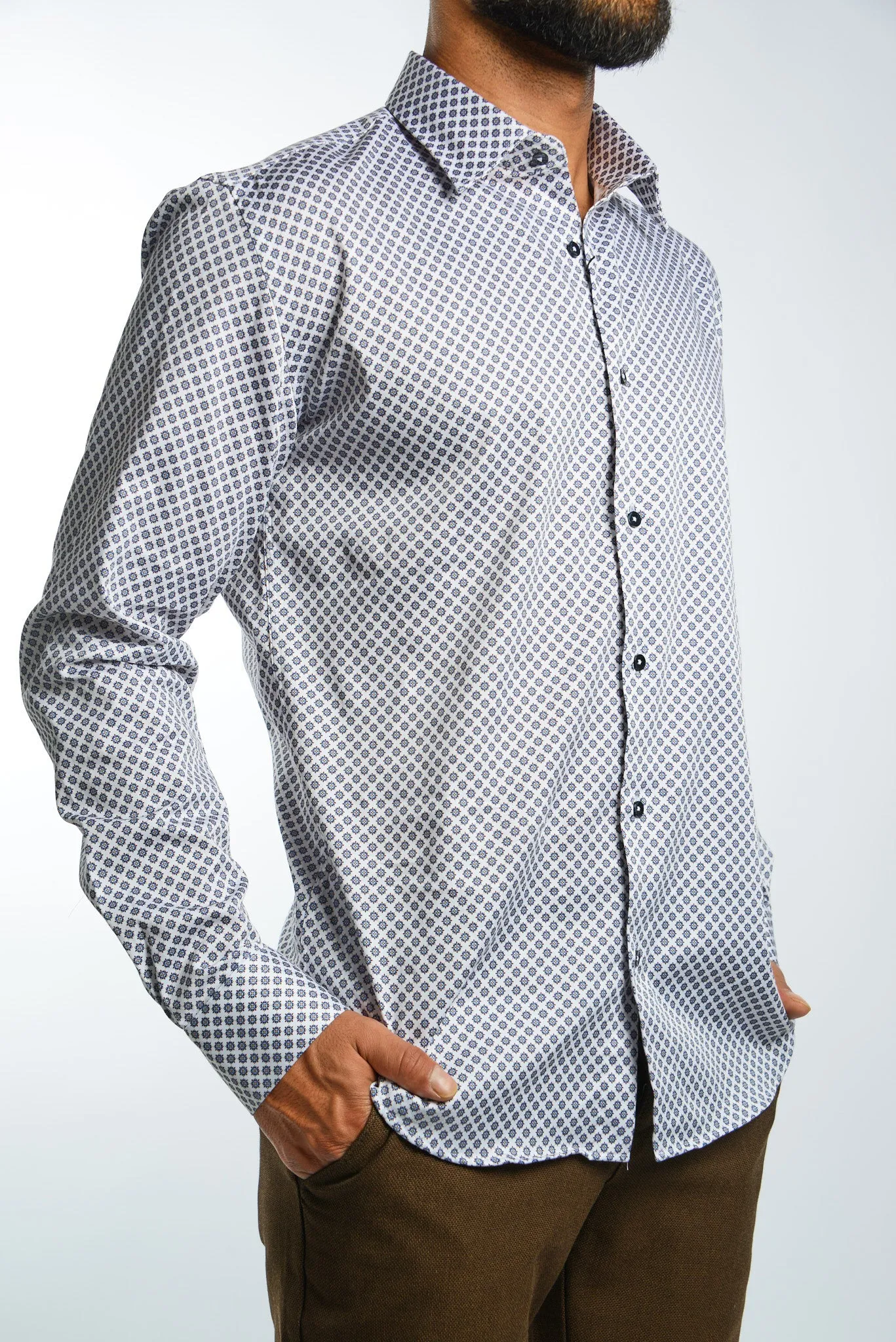 EURO SATEEN LS SPORT SHIRT