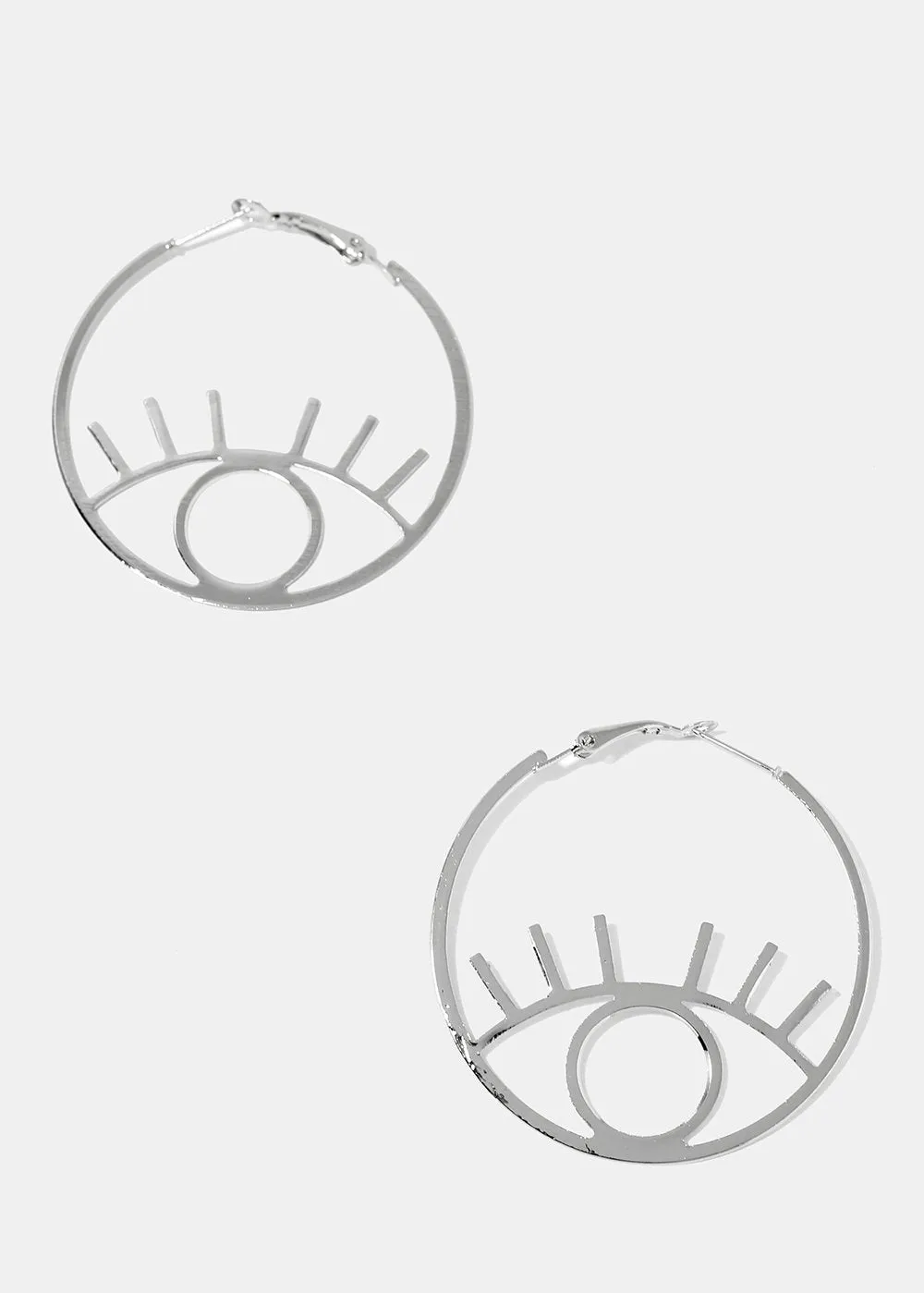 Eye Accent Hoop Earrings