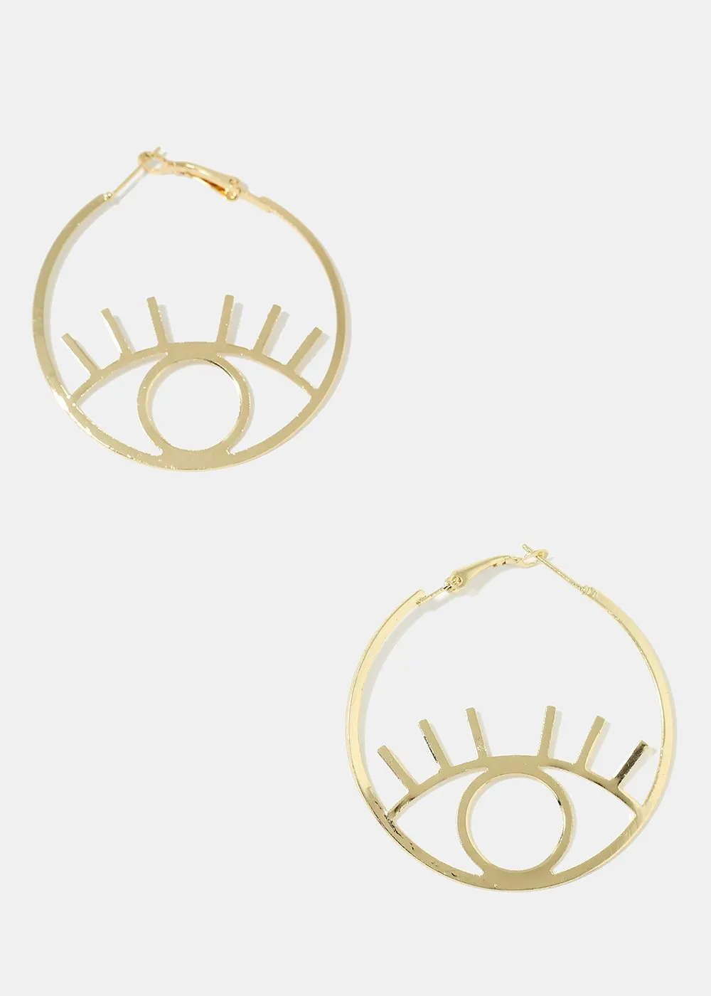 Eye Accent Hoop Earrings