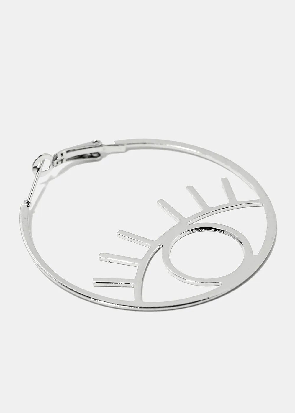 Eye Accent Hoop Earrings