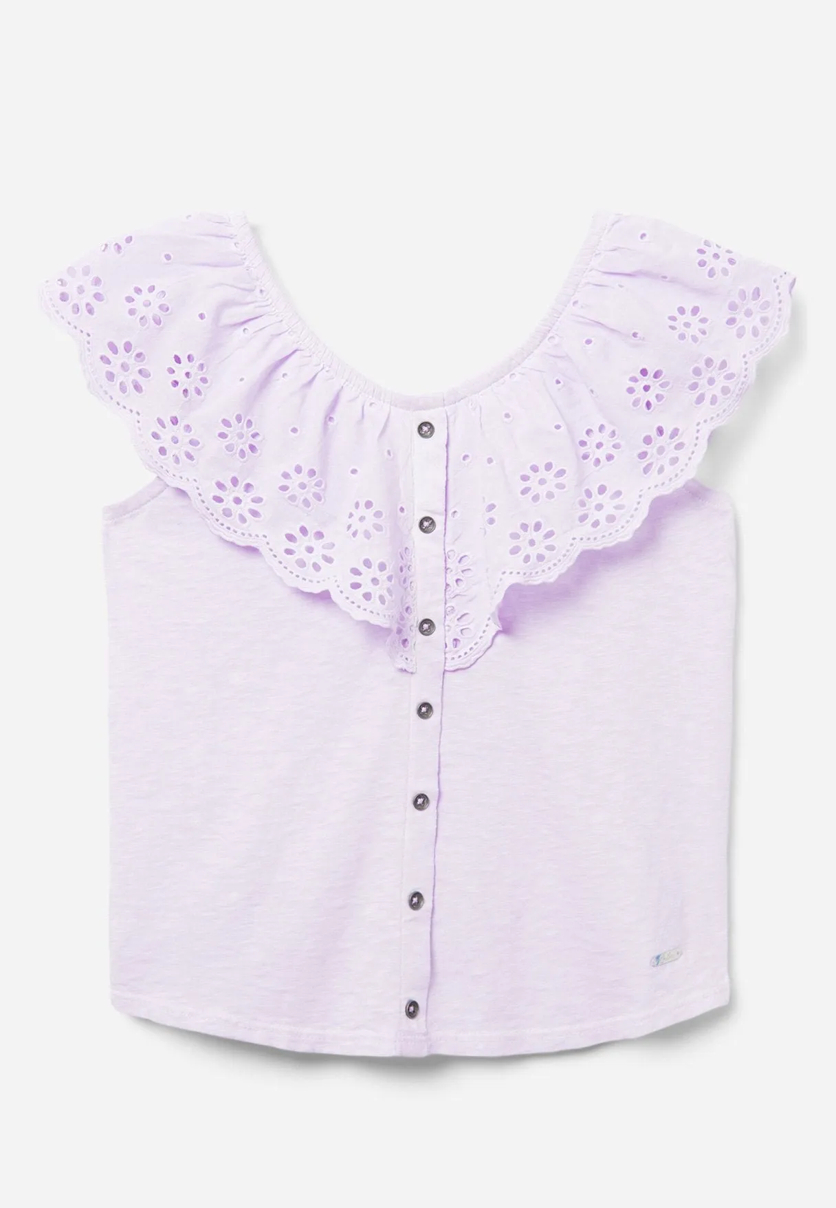 Eyelet Ruffle Tank