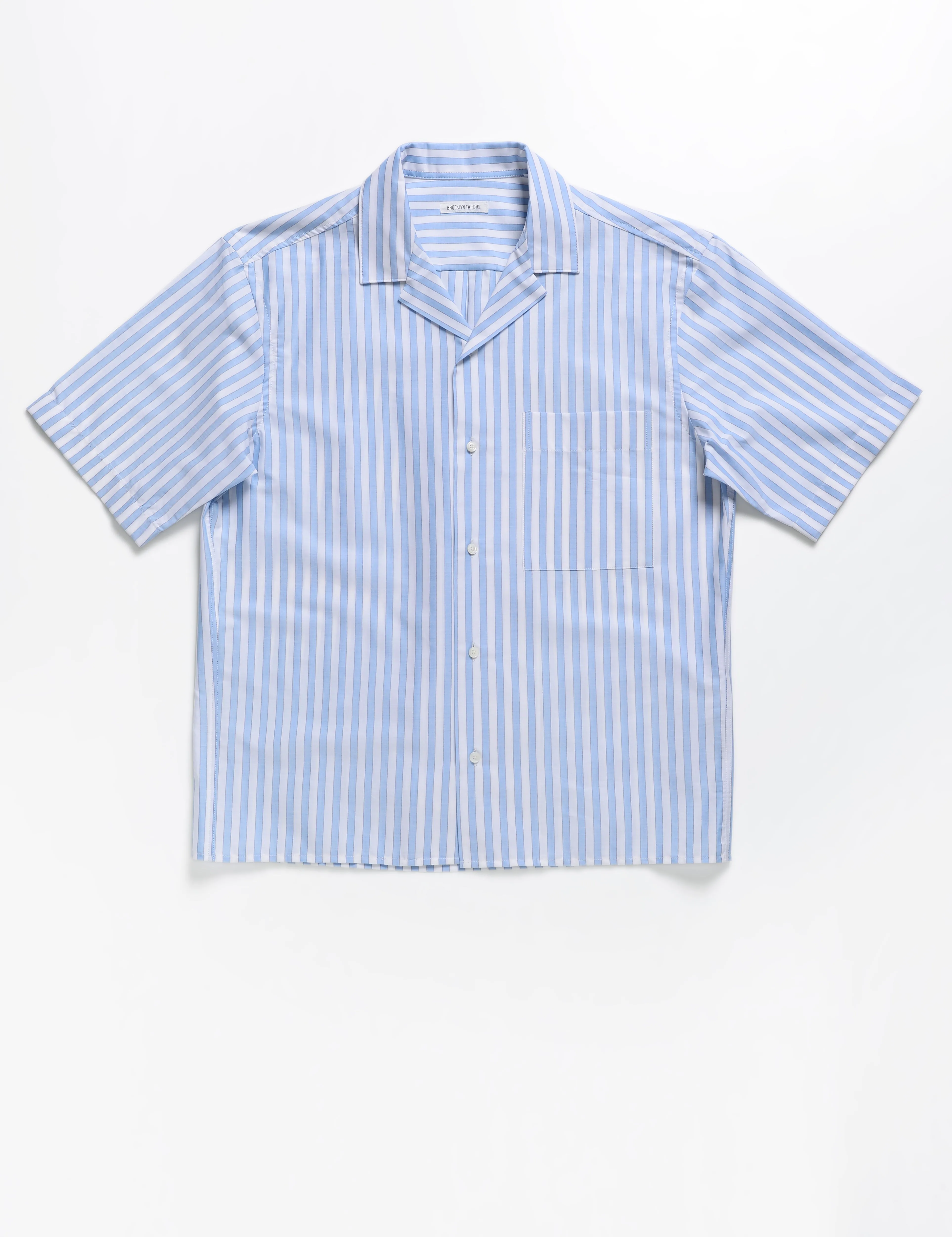 FINAL SALE: BKT18 Camp Shirt in Bar Stripe - Air Blue