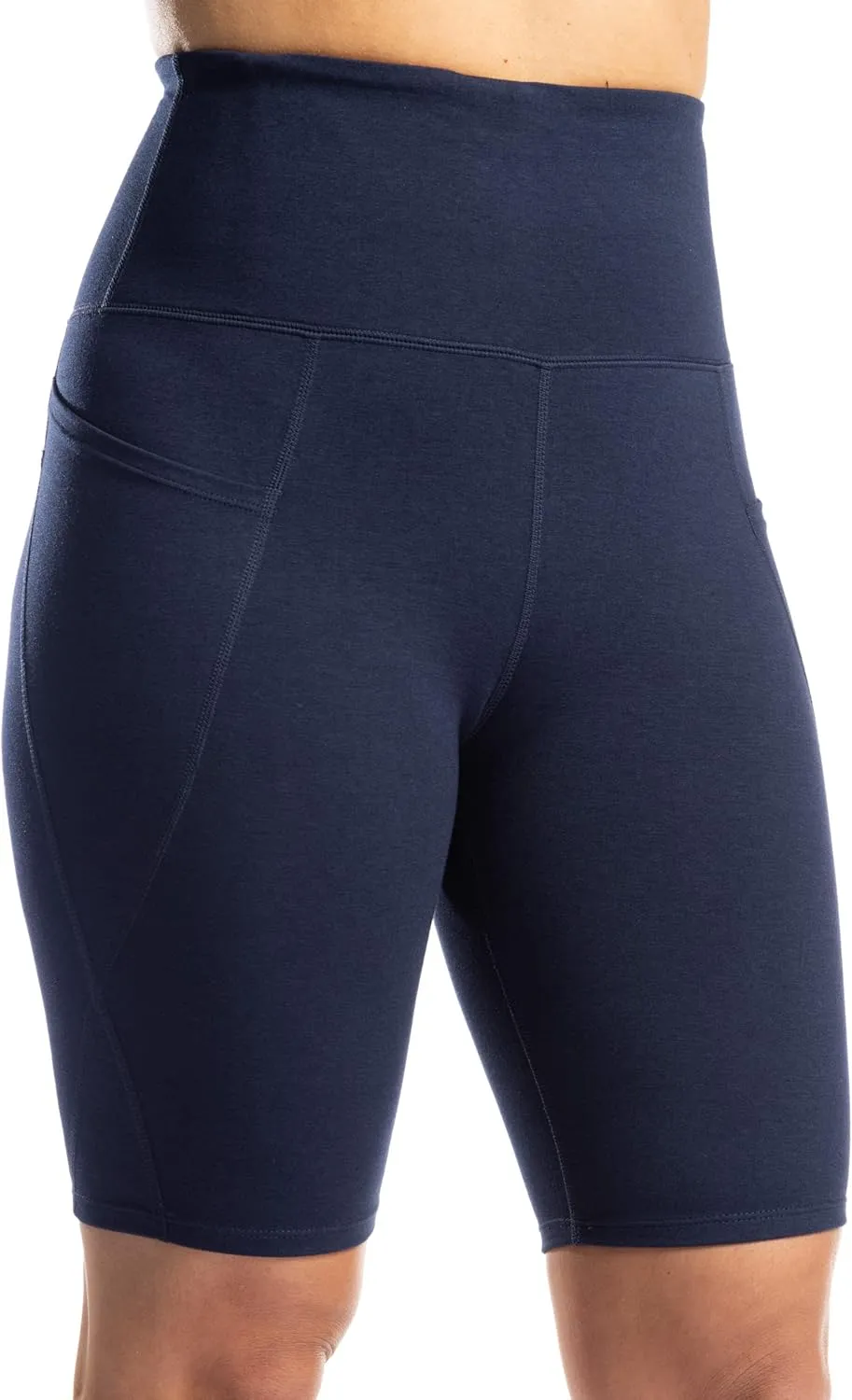Fishers Finery Women's Ecofabric Active Yoga High Waist Workout Shorts