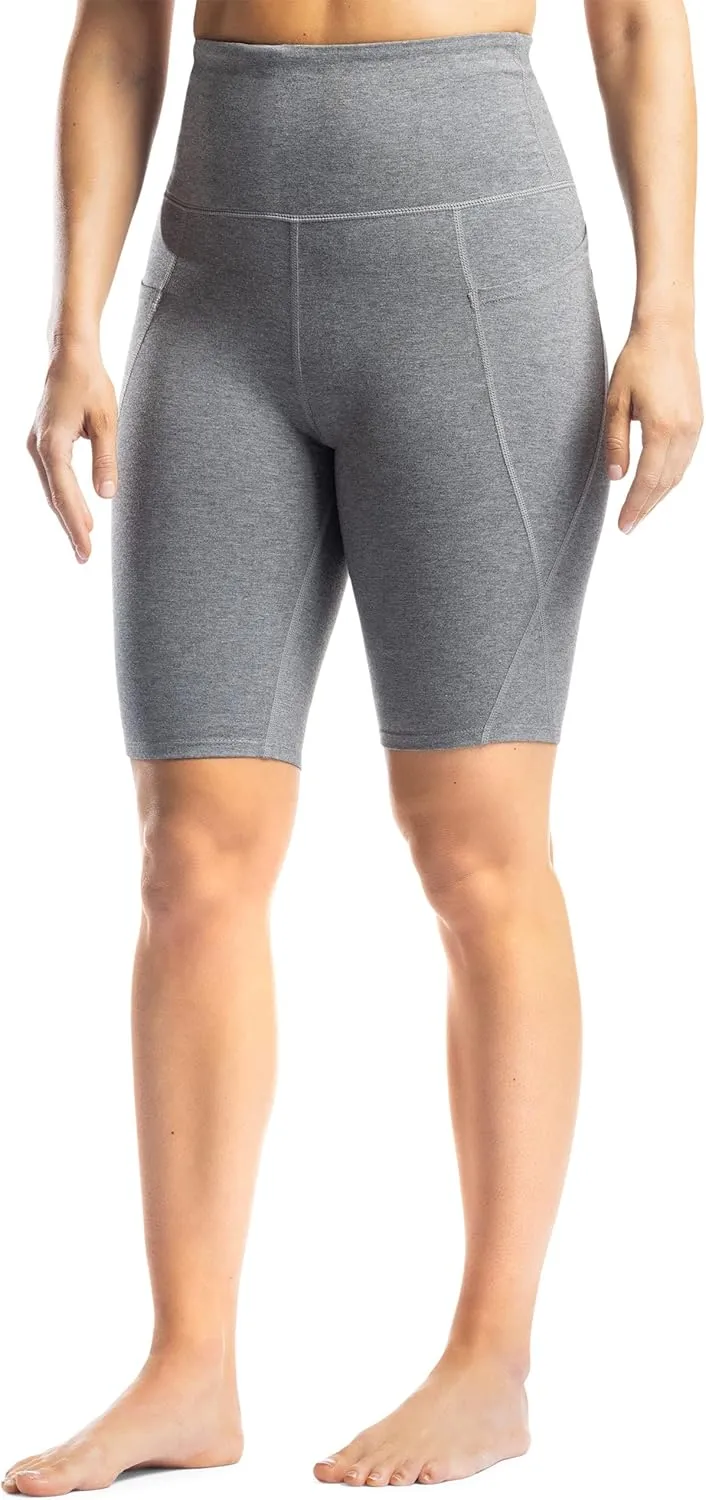 Fishers Finery Women's Ecofabric Active Yoga High Waist Workout Shorts