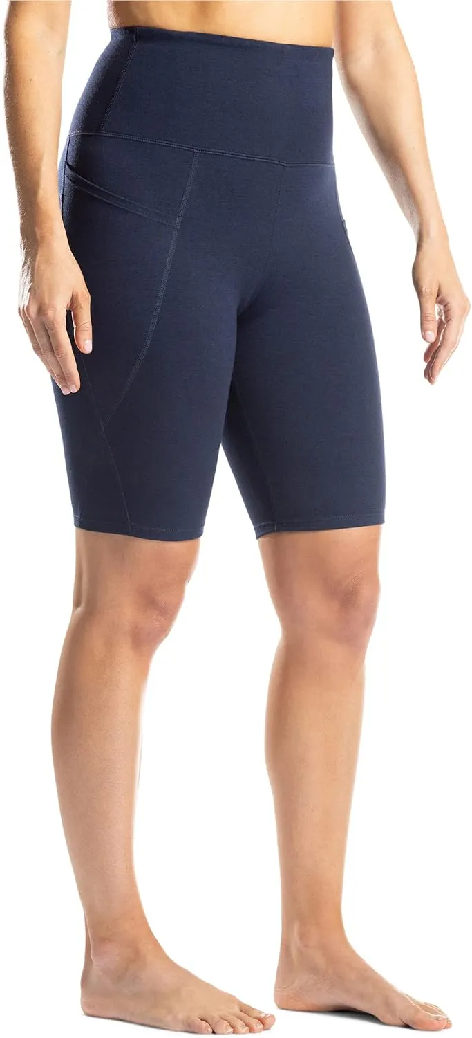 Fishers Finery Women's Ecofabric Active Yoga High Waist Workout Shorts