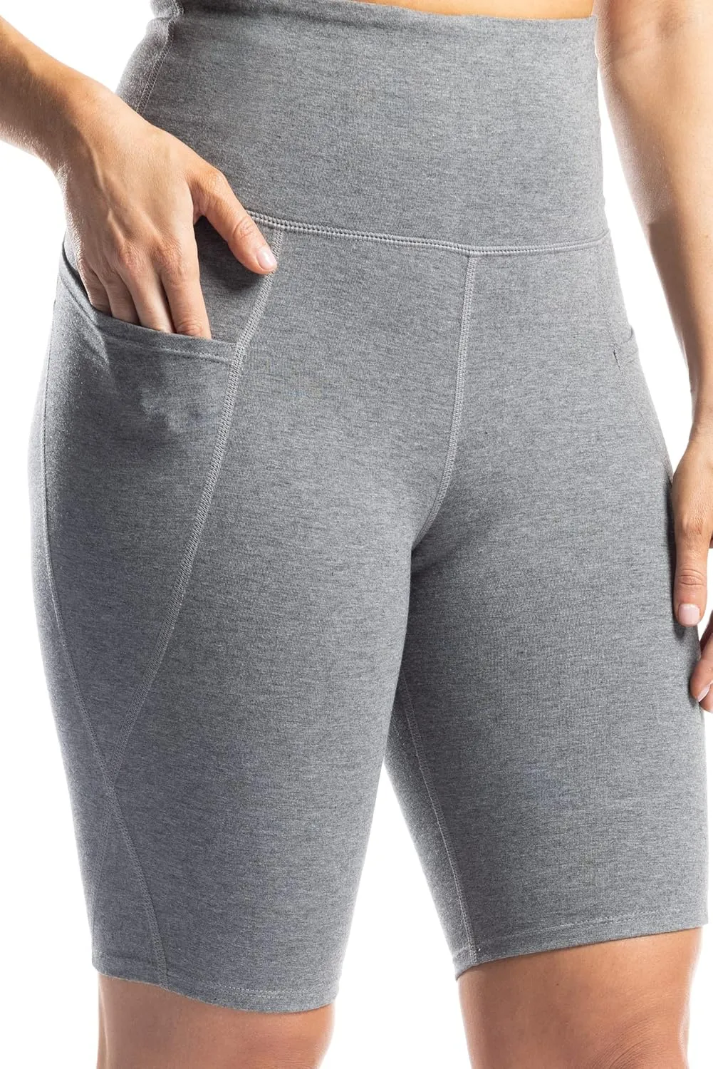 Fishers Finery Women's Ecofabric Active Yoga High Waist Workout Shorts