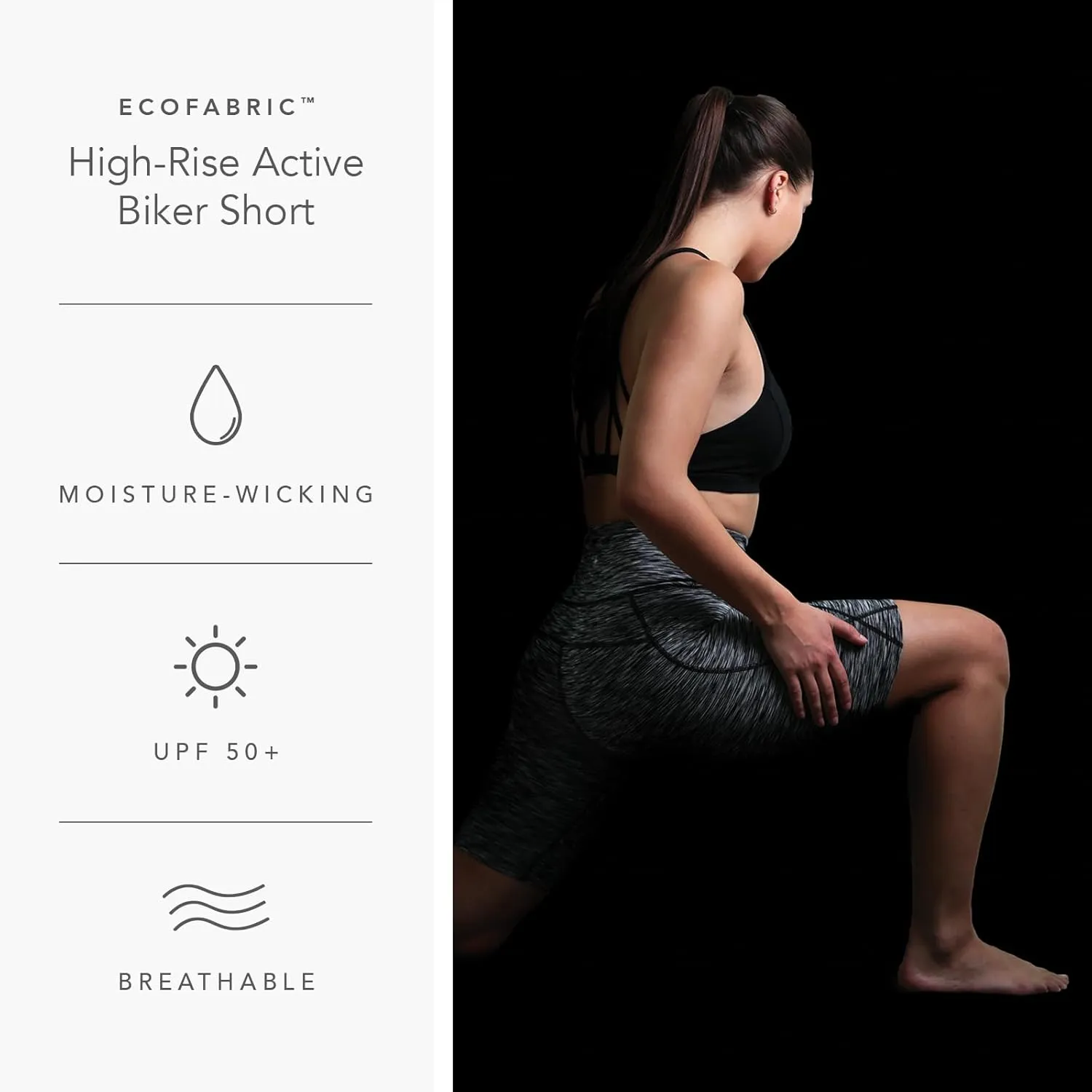 Fishers Finery Women's Ecofabric Active Yoga High Waist Workout Shorts
