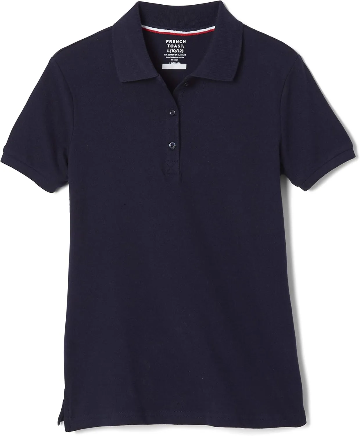 French Toast Girls' Short Sleeve Stretch Pique Polo Shirt