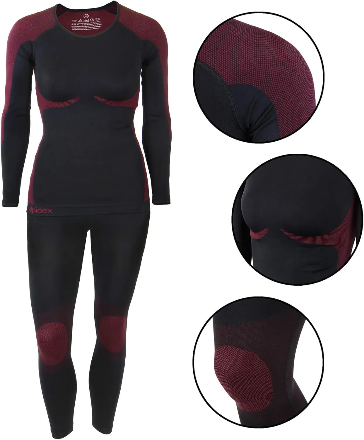Functional Wear Thermal Underwear Woman Ski Breathable Warm Base Layer Cold Weather Set Long Johns Top Bottom