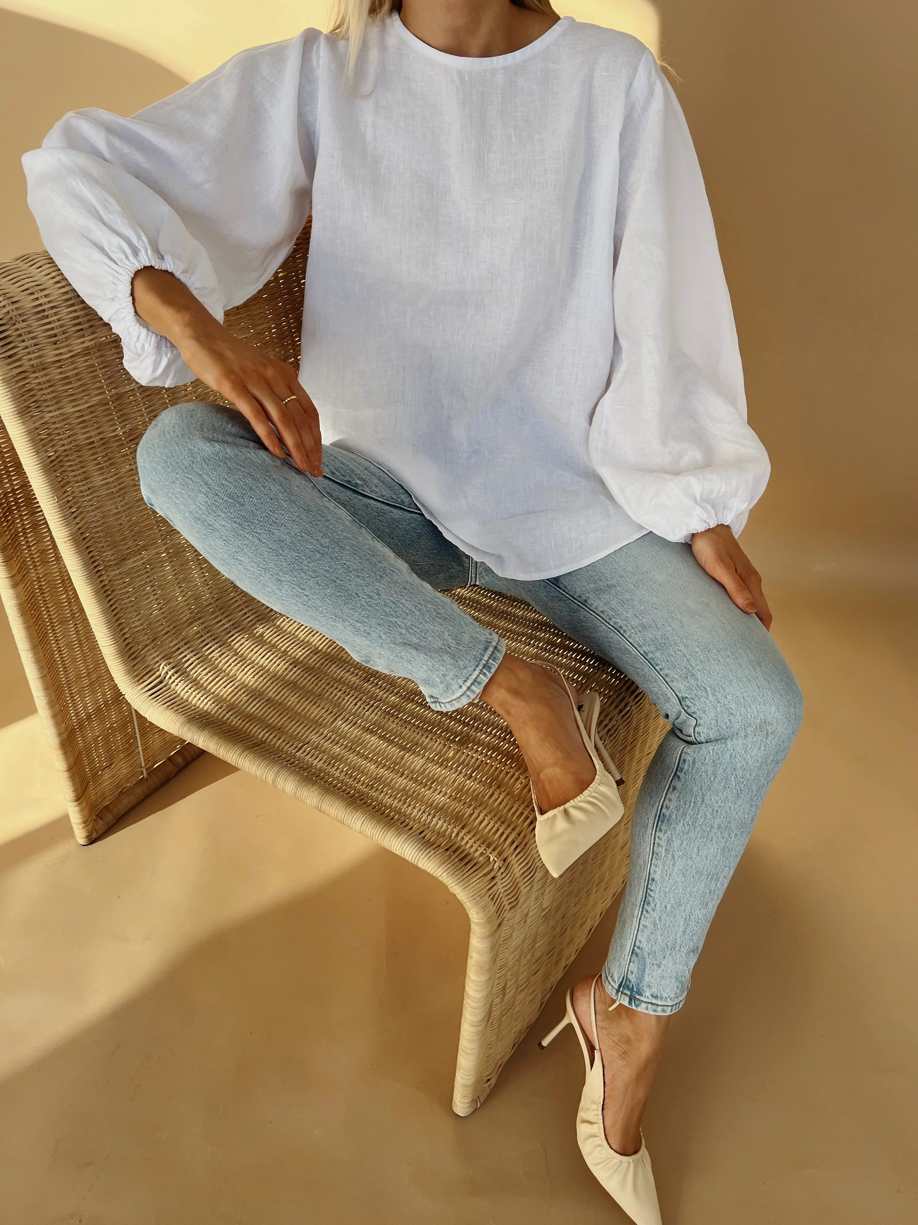 Gabby Top Printed Linen - Wholesale
