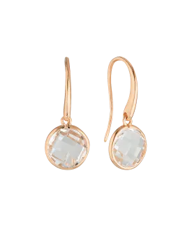 Georgini Lucent Large Hook Earrings - Rose Gold