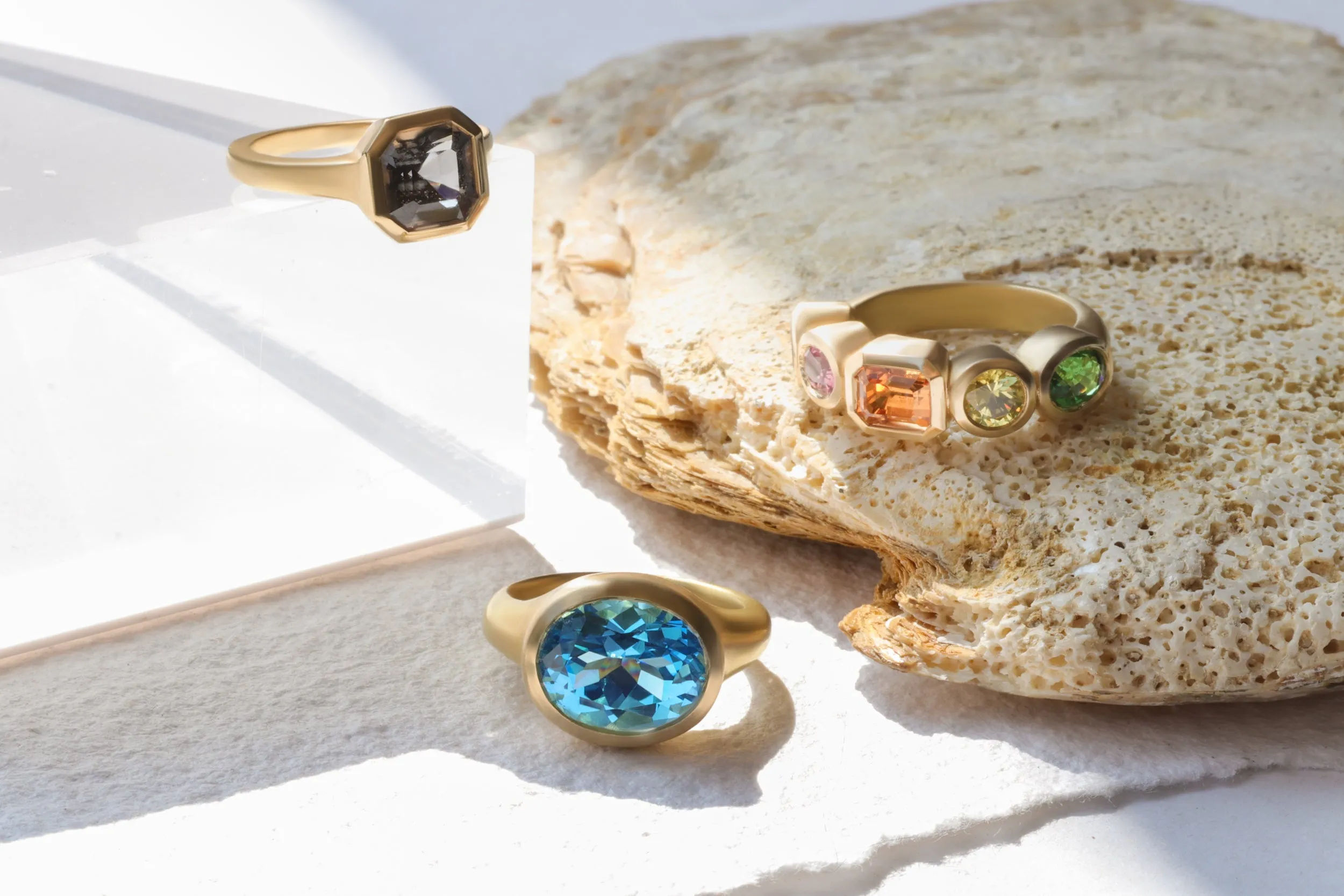 Grey Spinel Ring