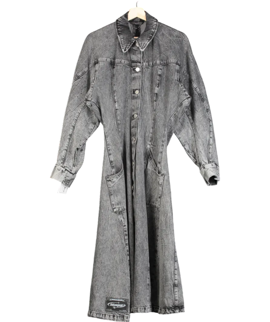 Holzweiler Sousha Dark Grey wash Denim Dress UK S