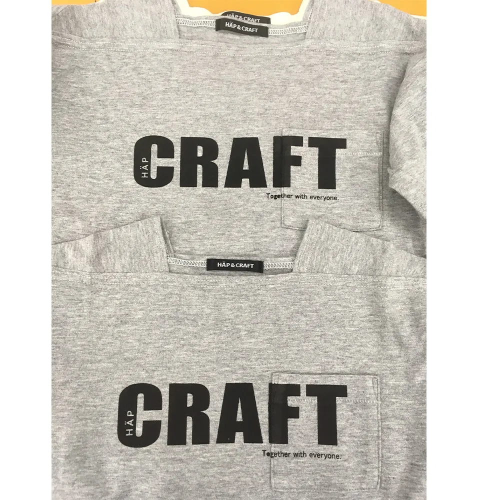HÄP & CRAFT | Kidswear | Print Smile Cotton Smooth T-shirt Limited Edition - Off White / Top Gray