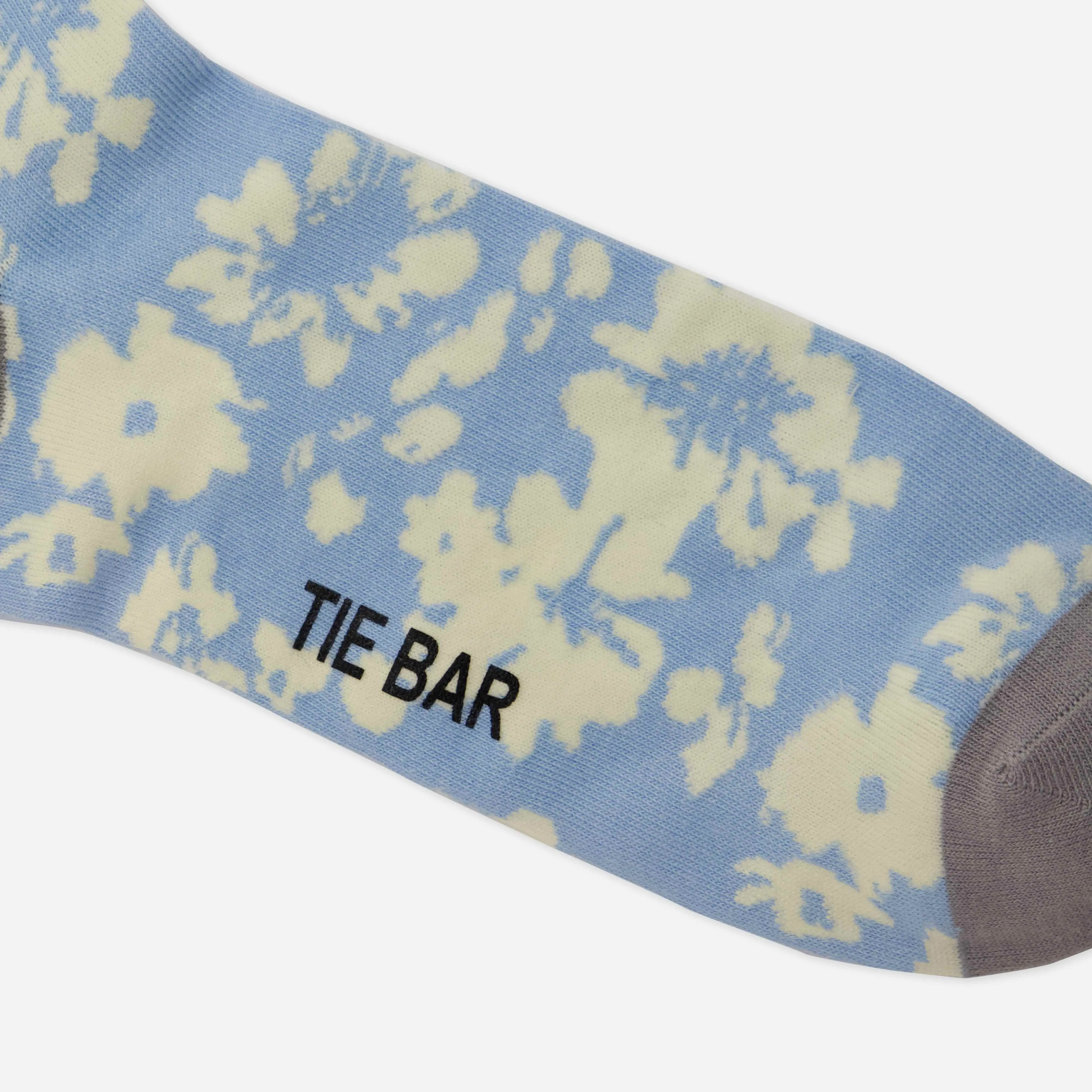 Incognito Floral Light Blue Dress Socks