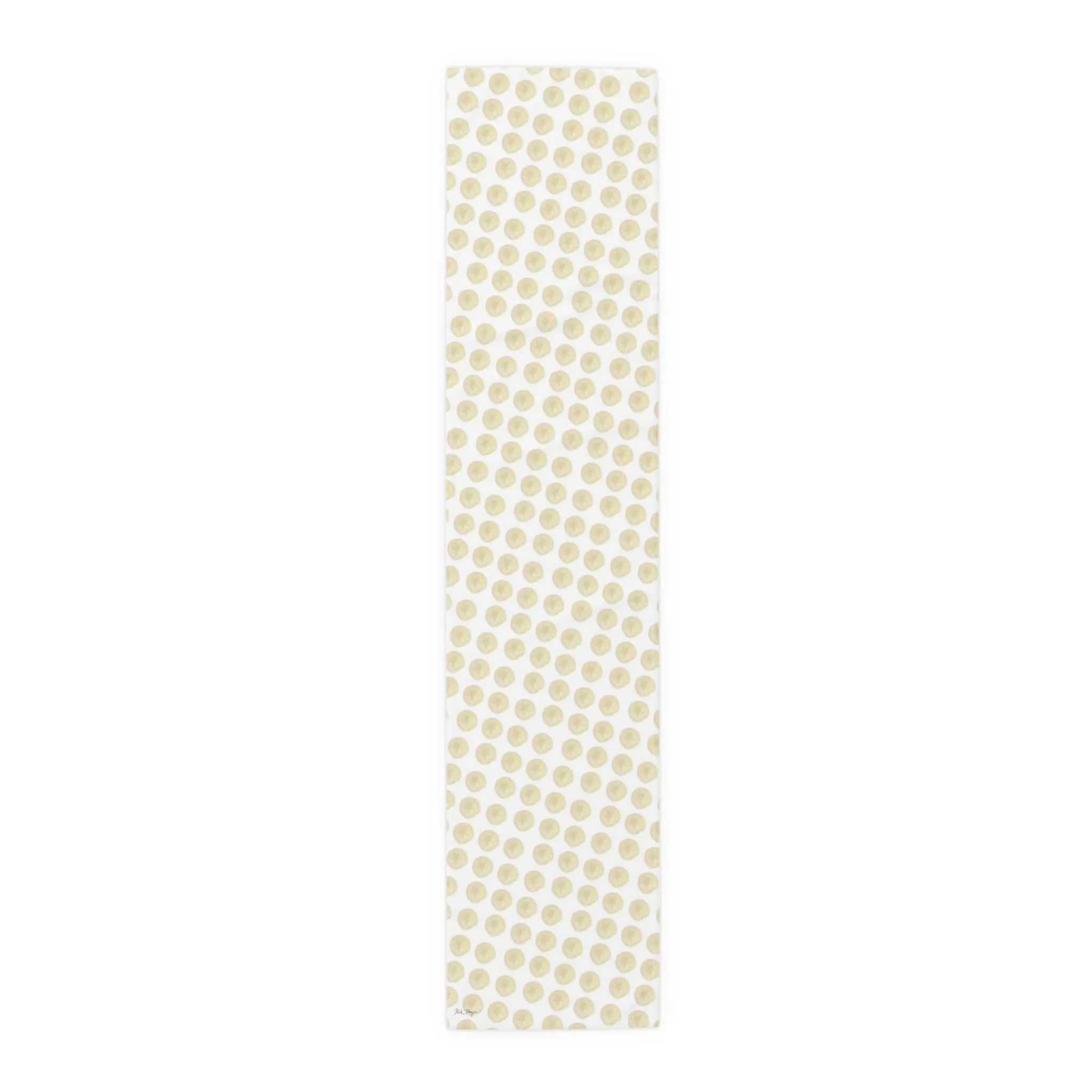 Ivory Sand Dollars II Cotton Table Runner