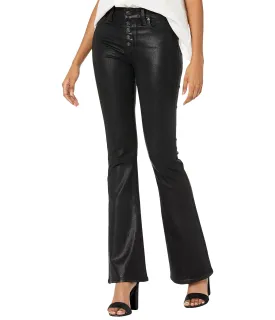 Jeans Paige, High-Rise Lou Lou w/ Exposed Buttonfly in Black Fog Luxe Coating