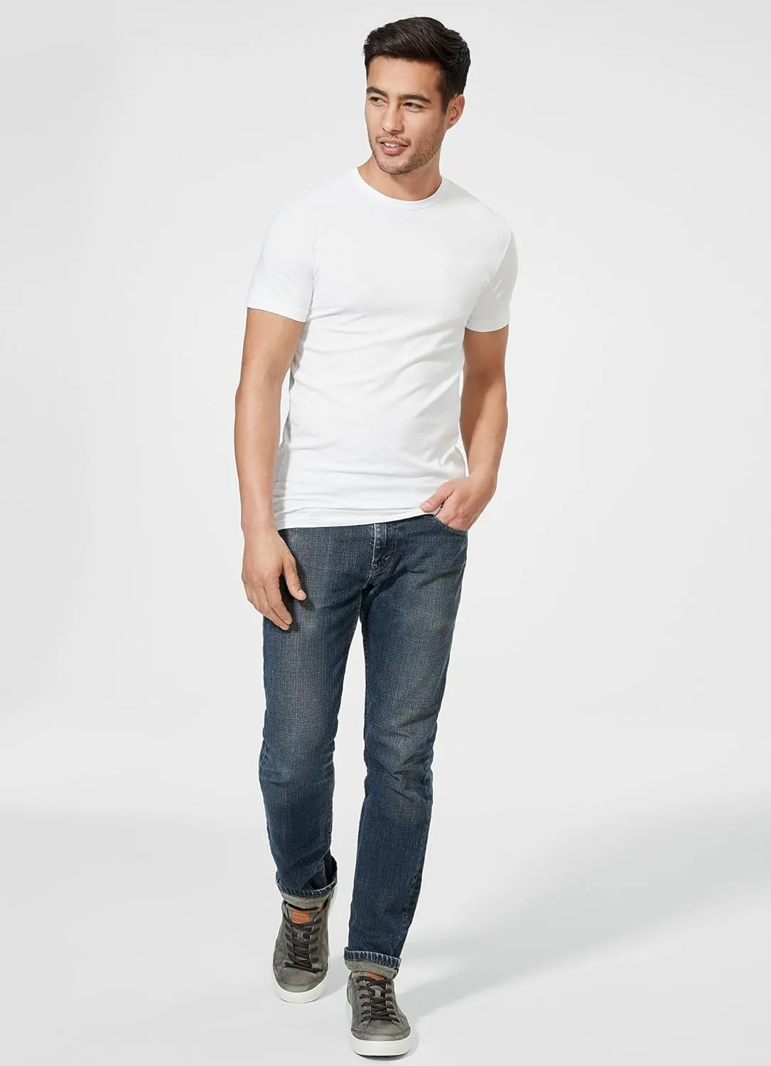 Jockey Men's Undershirt Slim Fit Cotton Stretch Crew Neck Undershirt - 2 Pack