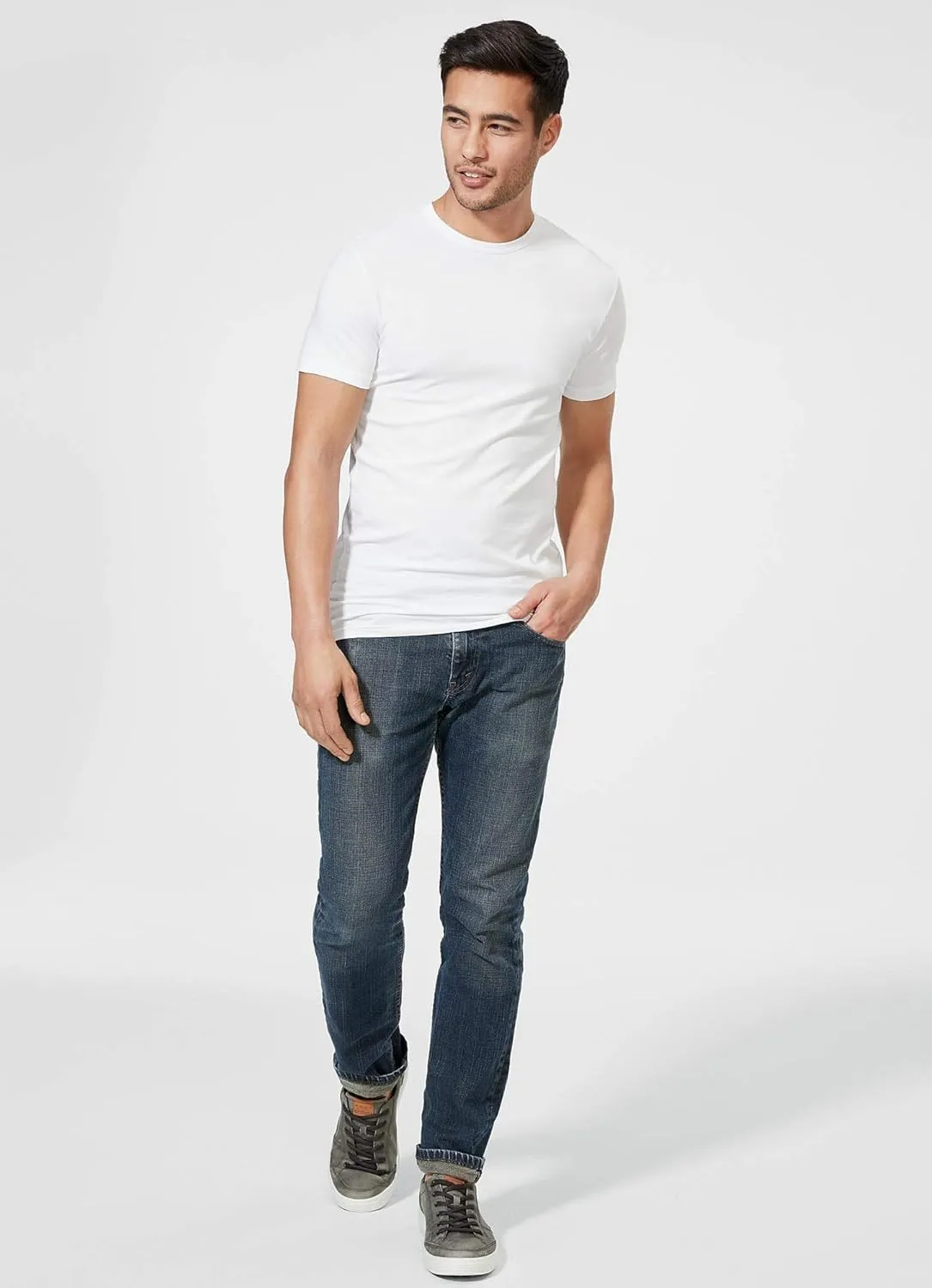 Jockey Men's Undershirt Slim Fit Cotton Stretch Crew Neck Undershirt - 2 Pack