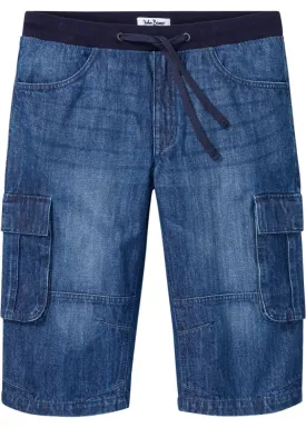 John Baner Jeanswear Long Jeans Shorts, Blue