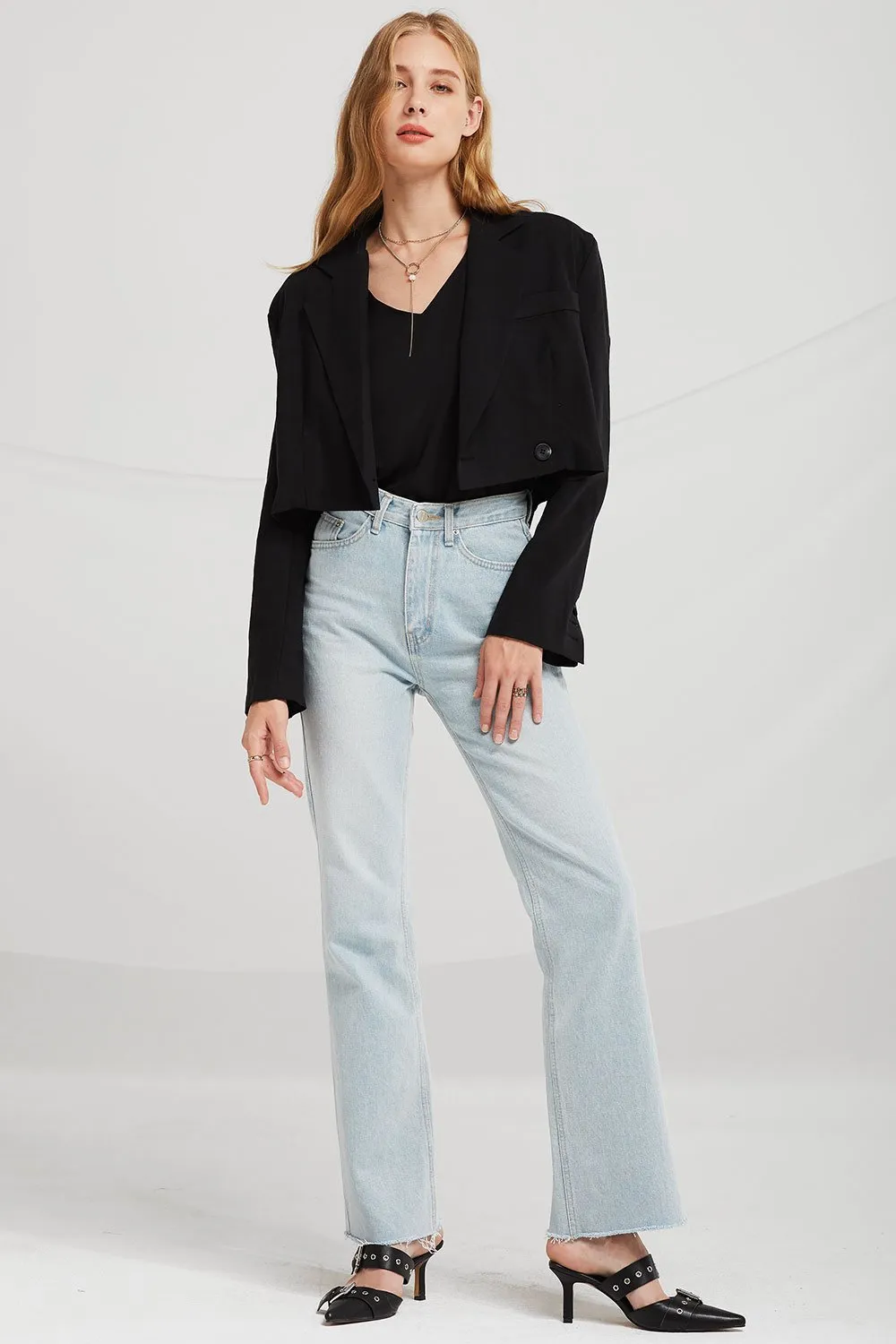 Classic June Straight-Leg Denim Jeans for Women