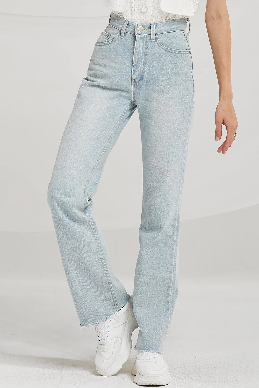 Classic June Straight-Leg Denim Jeans for Women
