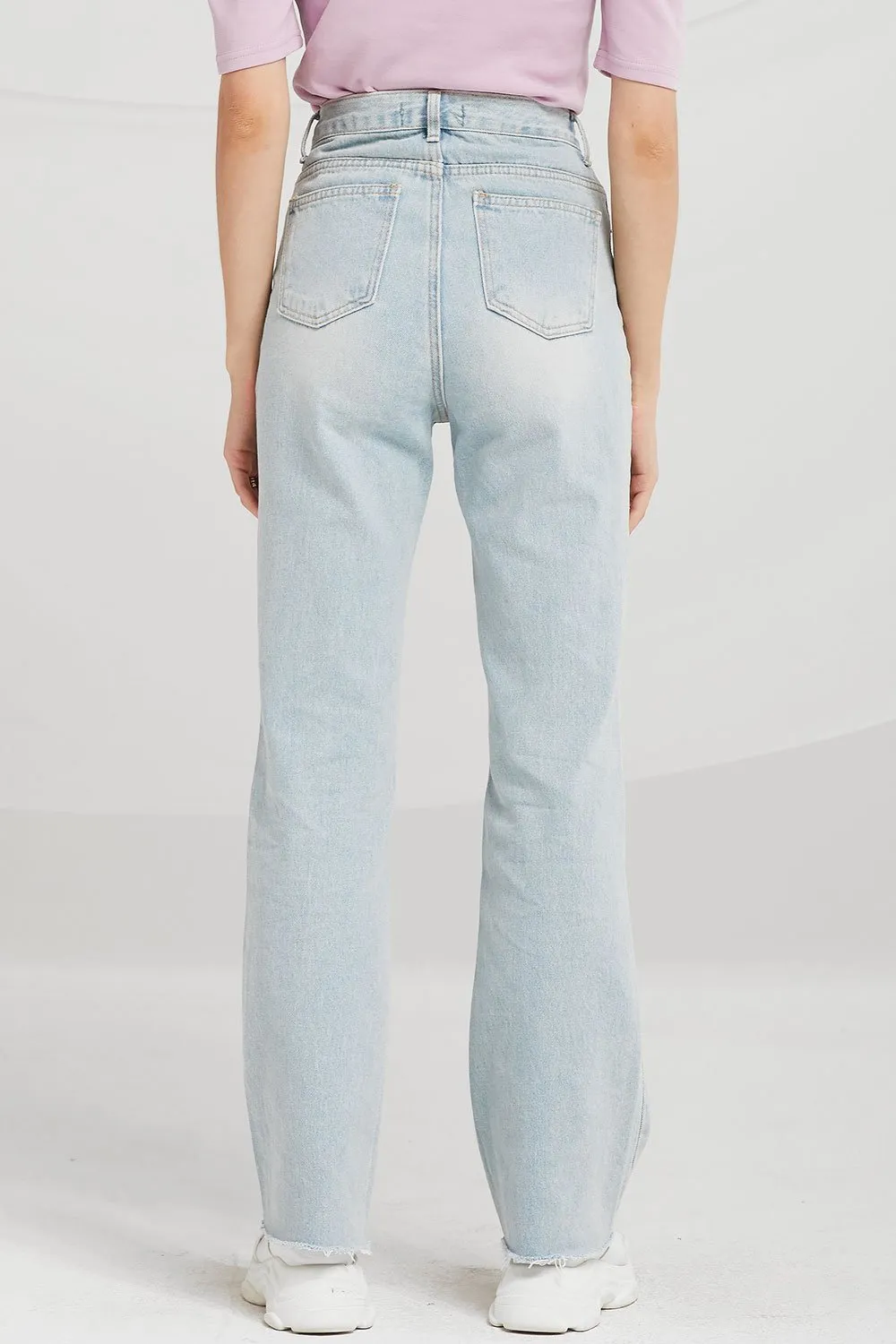 Classic June Straight-Leg Denim Jeans for Women