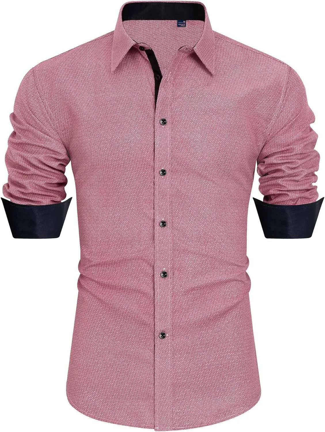 J.VER Men's Printed Dress Shirts Casual Long Sleeve Stylish Button Down Shirt