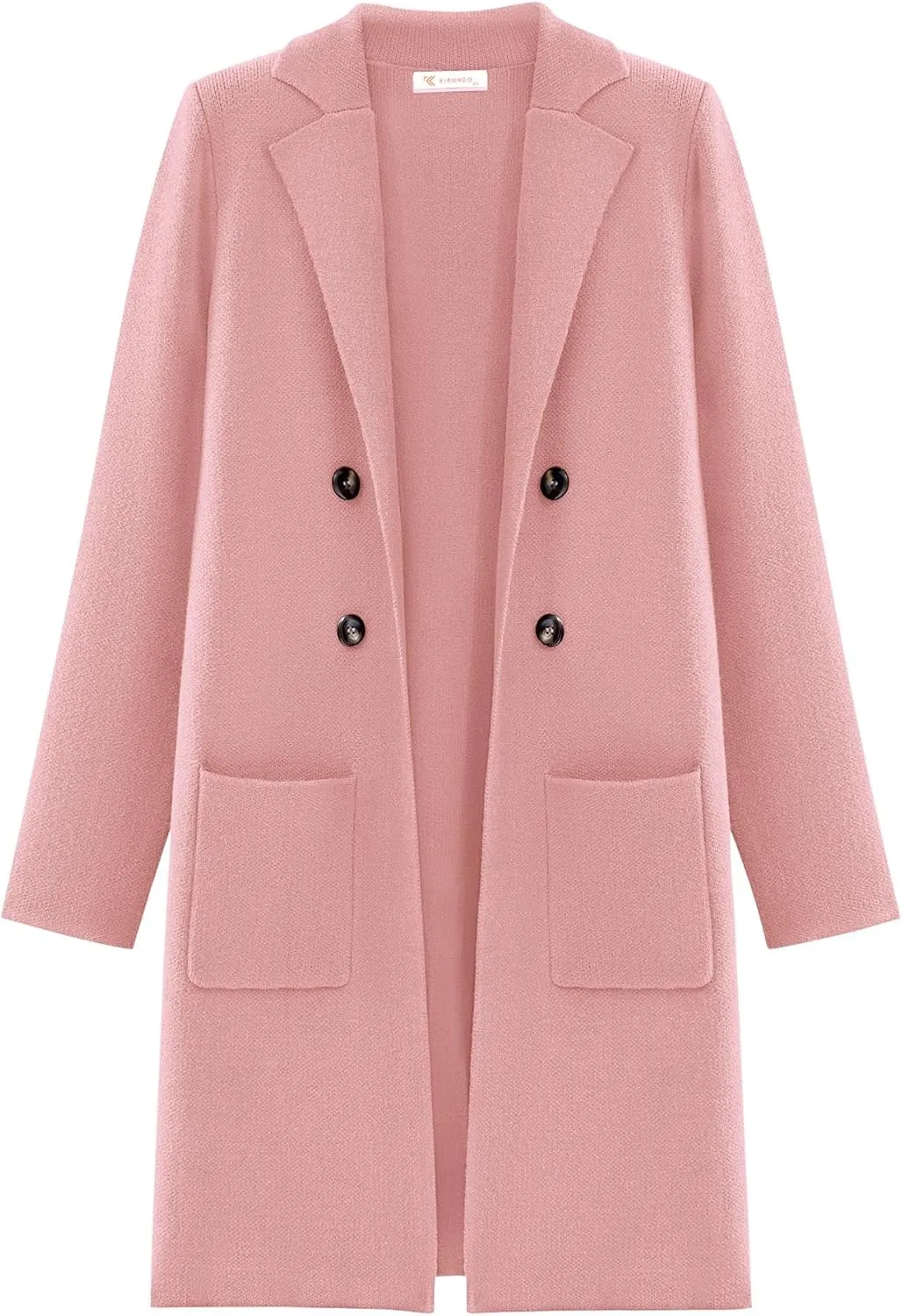 KIRUNDO Cardigan Sweaters for Women 2025 Fall Fashion Open Front Warm Thick Long Winter Coats Jackets Decorative Buttons