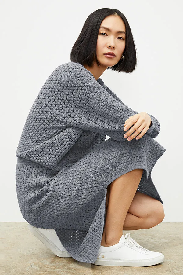 Liam Sweater - Popcorn Knit :: Flint Gray
