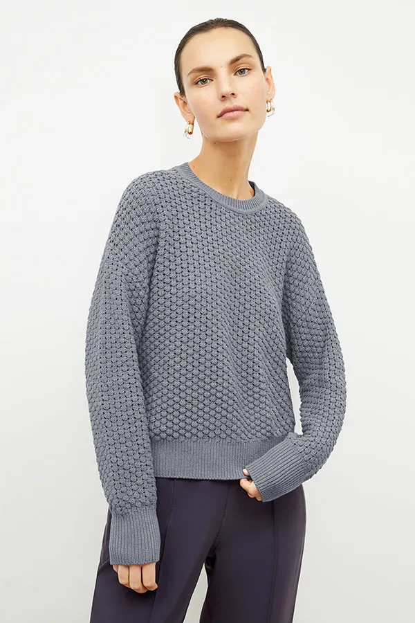 Liam Sweater - Popcorn Knit :: Flint Gray