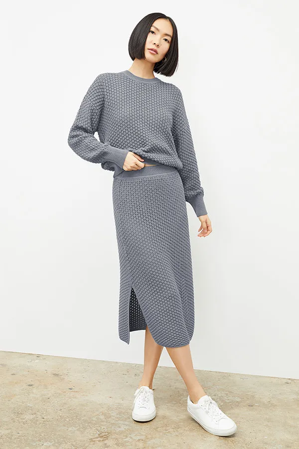 Liam Sweater - Popcorn Knit :: Flint Gray