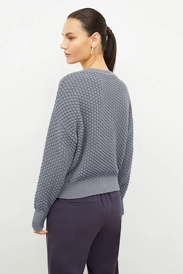 Liam Sweater - Popcorn Knit :: Flint Gray