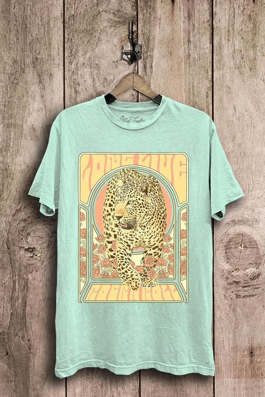 Long Live Rock & Roll Mineral Washed Oversized Vintage Graphic Tee- Mint