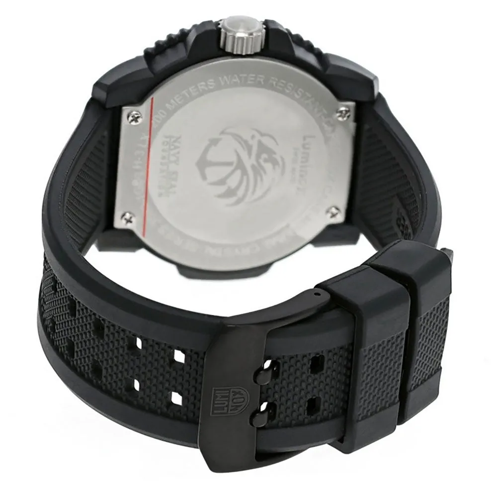 Optimized Product Title: Durable Luminox Navy Seal CARBONOX Mens Diving Watch with Black Rubber Strap and Date Feature