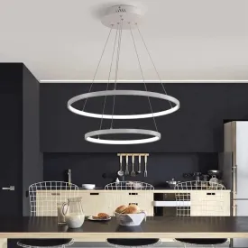 Made-custom 5Rings Modern Led Pendant Light For Large Living Room Dining Room Bedroom Luminares Pendant Mounted LED Pendant Lamp