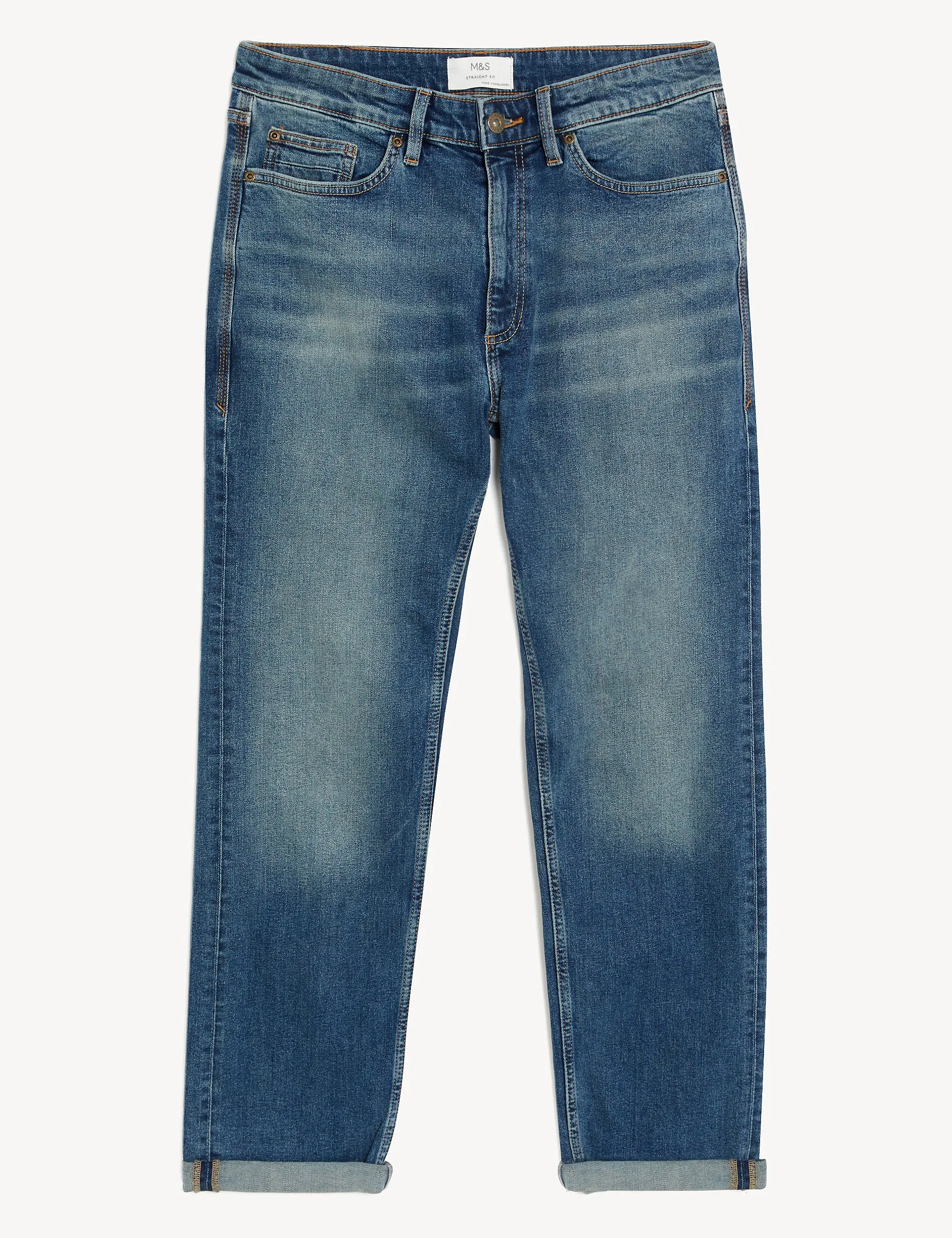 Marks & Spencer Vintage Straight Fit Stretch Jeans