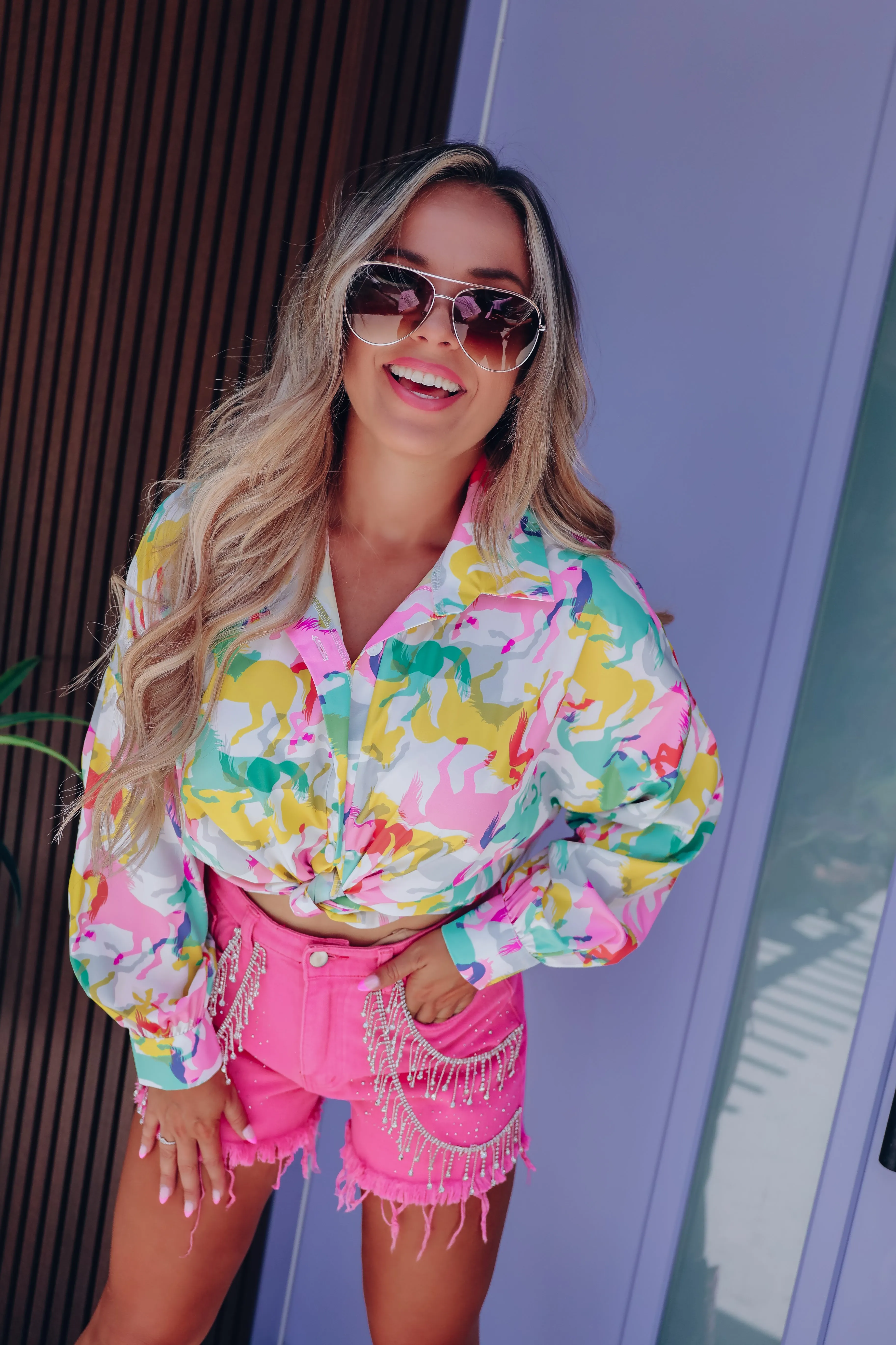 Memphis Stallion Printed Blouse