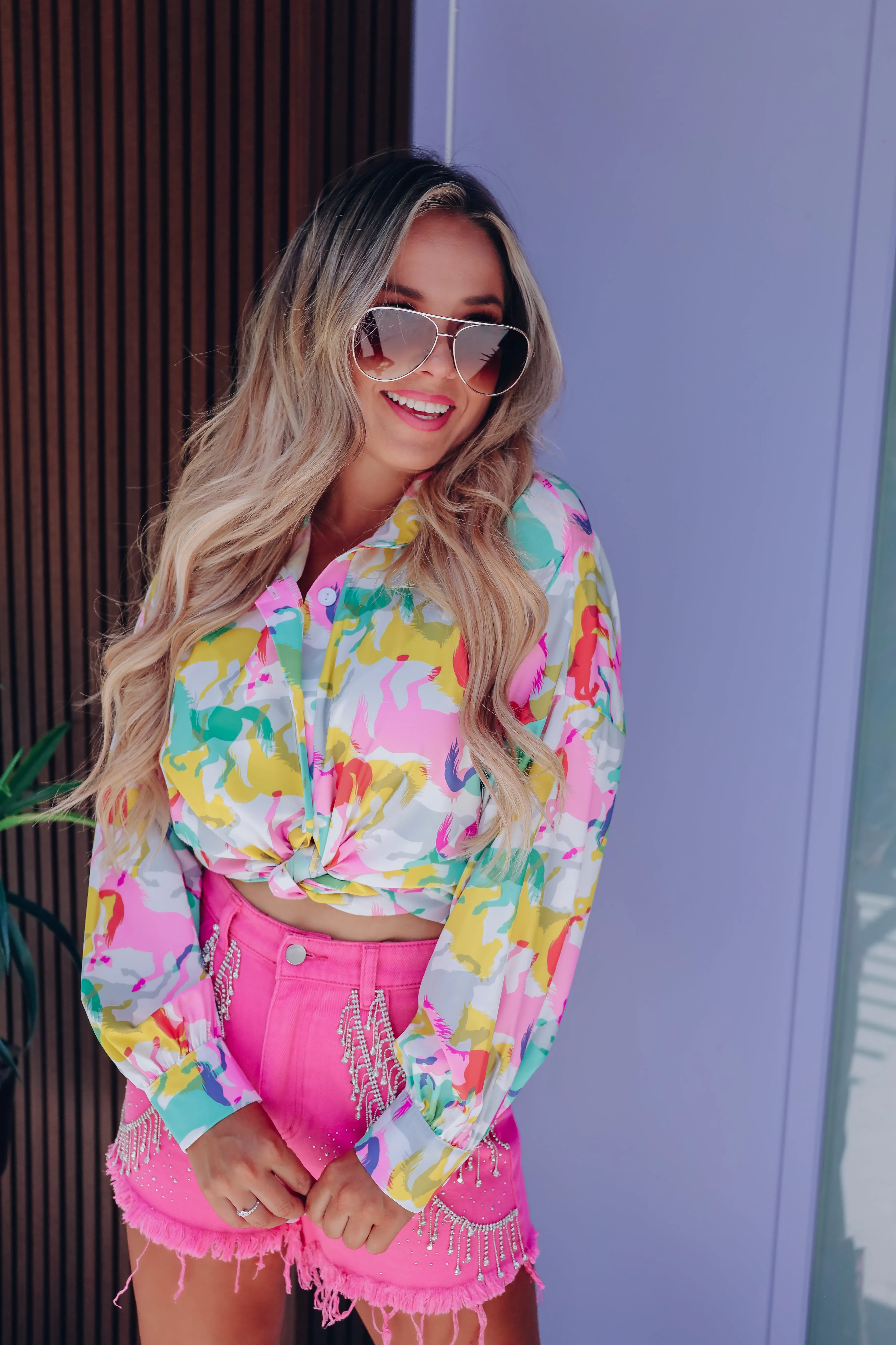 Memphis Stallion Printed Blouse